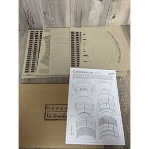 Paper Landmark Colosseum Printed 37x31x9 Color Stone Kit New Open Box